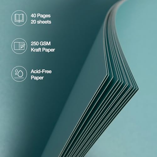 potricher 7 x 7 Inch Small DIY Scrapbook Photo Album 40 Pages, Blue - color: Blue, size: 7 Inch 40 Pages