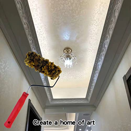 6" Natural Sea Sponge Roller for Wall Texturing & Texture Painting | Knockdown texture tool, produces organic wall textures, perfect for pearlescent art paint & glitter stone application