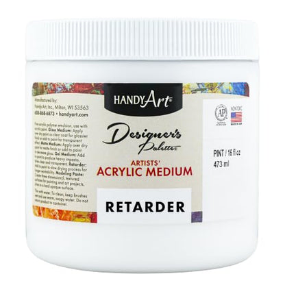 Handy Art Acrylic Retarder, 16 oz, Slows Paint Drying Time & Workability - color: Retarder, size: 16 Fl Oz