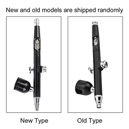 Aluminum Barber Compressor, 0.3mm Black Mini Air Compressor Spray Gun Airbrush Set