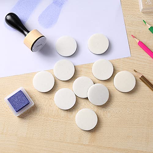 Briartw Mini Round Ink Blending Tool with Foams Replacement Refill Foam Set 1 Tool and 12 Foams Scrapbooking Painting Drawing Art Supplies Handle Ink Tools Embossing Stencils - color: 1 PCS Tool and 12 PCS Flat Foams