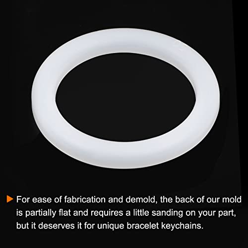 HARFINGTON Bracelet Mold Bangle Ring Mold Silicone Round Epoxy 80mm Wristlet Keychains Mold for DIY Resin Bangle Bracelet Car Key Chain Jewelry Making - size: 75mmx100mm