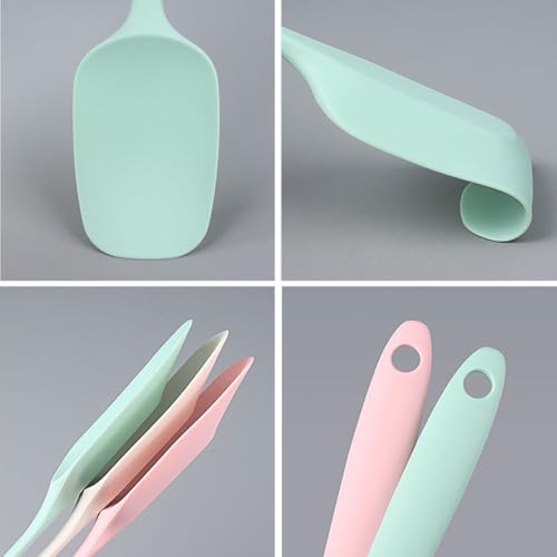 5 Pcs Silicone Spatula Set,10.6 Inch Heat Resistant Non-Stick Scraper - color: 5 colors
