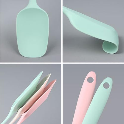 5 Pcs Silicone Spatula Set,10.6 Inch Heat Resistant Non-Stick Scraper - color: 5 colors