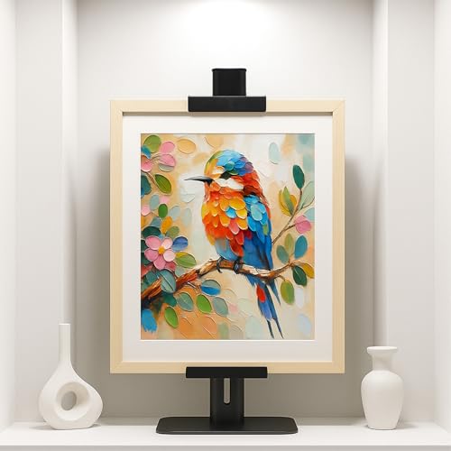 24''Adjustable Metal Tabletop Easel, Picture Frame Stand - color: Black