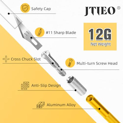Exacto Knife Craft Knife Hobby Knife 74 Pack with 4 Upgrade Sharp Hobby Knives and 70 Spare Knife Blades for Art, Scrapbooking,Stencil (Gold) - color: Gold