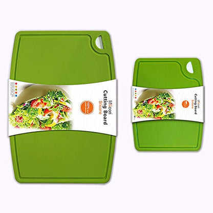 Liflicon Thick Silicone Cutting Boards for Kitchen Silicone Chopping Boards/Mats Set of 2 Extra Large14.6''x10.43'', Mini 9.1”x7.1” Non-slip Deep Drip Juice Groove, Dishwasher Safe-Green - color: Green, size: 9.1"L x 7.1"W & 14.6"L x 10.4"W