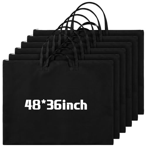 Abbylike 1 Pcs 48x36 Inch Art Portfolio Bag Black Large Waterproof Nylon - color: Black, size: 48 x 36 Inch