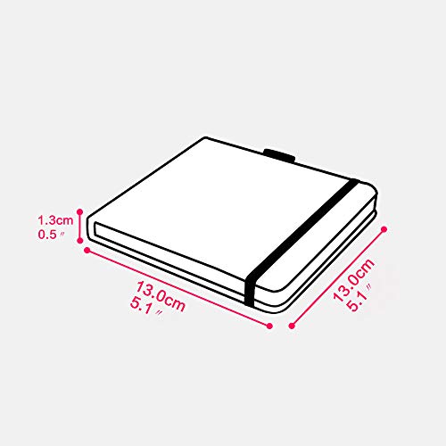 Mifuner Square 5x5 Bleedproof Marker Paper Pad, 110 gsm Alcohol Ink Bristol Paper Sketchbook, Handmade Journal Hardbound 88 Sheets (176 Pages) Markers Ink Mediums Art Sketch Book Blue Waves - color: S-blue waves