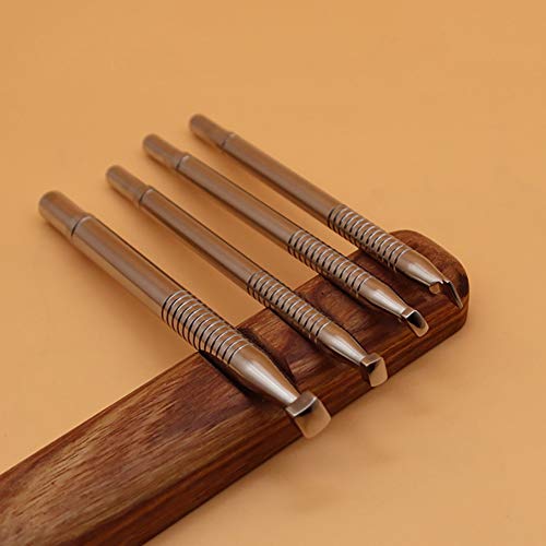 Leather Stamping Tool 304 Stainless Steel Professional Stamp Tools Leather Edge Punch Carving DIY LeatherCrafts (L, 1pc) - size: L, 1pc