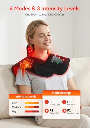 Red Light Therapy for Neck Shoulders, 660nm&850nm Infrared Light Therapy