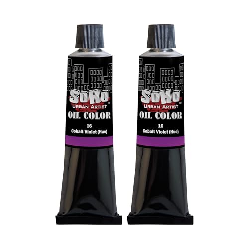 Soho Urban Artist Oil Paint - 2 Pack, Cobalt Violet Hue 2 Pack - 170 ml Tube - Best Valued Oil Colors for Painting with Excellent Pigment Load - color: Cobalt Violet Hue
