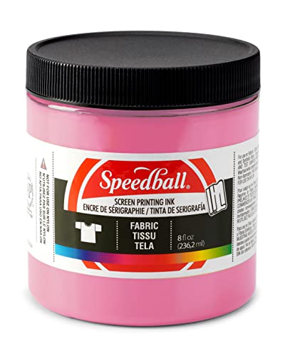 Speedball Fabric Screen Printing Ink, 8-Ounce, Cotton Candy Pink for T-Shirt and Silkscreen Printmaking - color: Cotton Candy, size: 8 fl oz