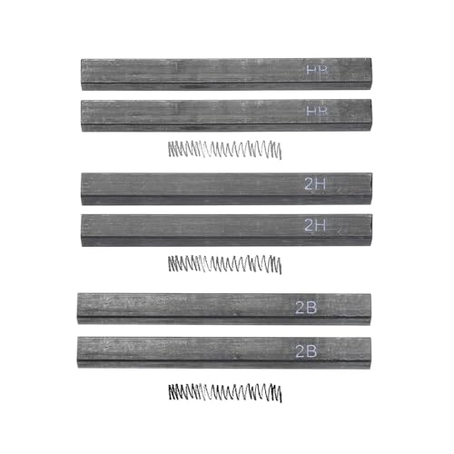 MECCANIXITY Compressed Charcoal Sticks, 2H/HB/2B Grade Square Vine Charcoal Sticks Set Art Supplies for Painting Drawing Sketching Shading Artists Beginners(Pack of 6) - style: 2H/HB/2B
