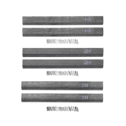 MECCANIXITY Compressed Charcoal Sticks, 2H/HB/2B Grade Square Vine Charcoal Sticks Set Art Supplies for Painting Drawing Sketching Shading Artists Beginners(Pack of 6) - style: 2H/HB/2B