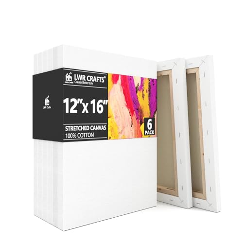 Stretched Canvas 12" X 16" Pack of 6 - size: 12"x16"x6