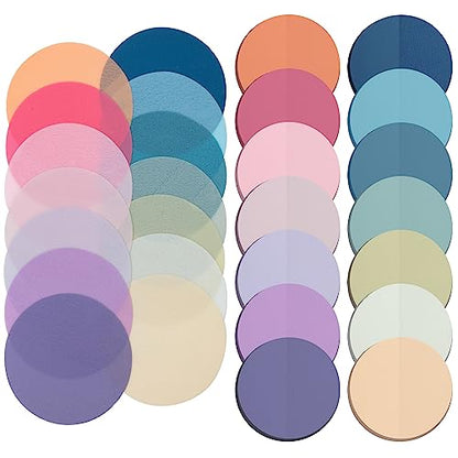 Mr. Pen- Round Transparent Sticky Notes, 1.1” Diameter, 14 Pads, 560 Sheets - color: Pastel, size: 560 pcs