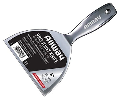 ALLWAY UX6F Premium One-Piece Flex Stainless Steel Joint Knife, 6" | Ergonomic Handle, Built-in Hammer End - size: 6"