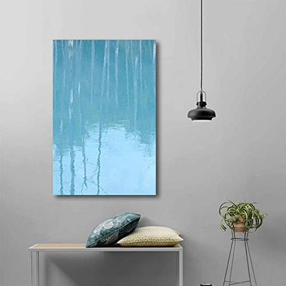 wall26 Canvas Wall Art - Relection of Trees in Water - Giclee Print Gallery Wrap Modern Home Art Ready to Hang - 12x18 inches - color: Artwork - 15, size: 18"L x 12"W