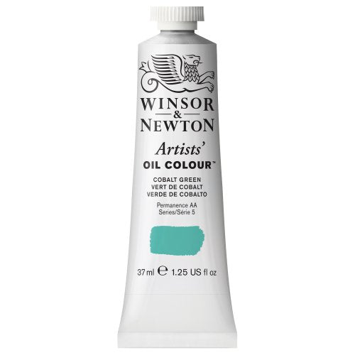 Winsor & Newton Artists' Oil Paint, 37ml Tube, Cobalt Green | Formulated with the finest pigments with excellent tinting strength; use thickly or thin to a very fine glaze. - color: Cobalt Green, style: 1.25-oz Tube