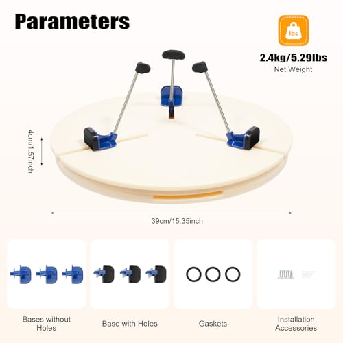 Pottery Machine Turntable Clamp, Detachable Ceramic Pottery Trimming Tool Set, Adjustable Ceramic Art Spinner Repair Tool for Beginners and Professionals