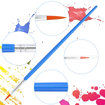 30Pcs Round Paint Brushes Bulk, Small Brush for Miniature Art Painting - size: 6.69inch, style: Round Paint Brushes