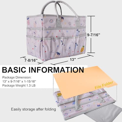 Cupohus Craft Organizer Tote Bag, Pink Fruit Sewing Bag for Art - color: Fruit Print