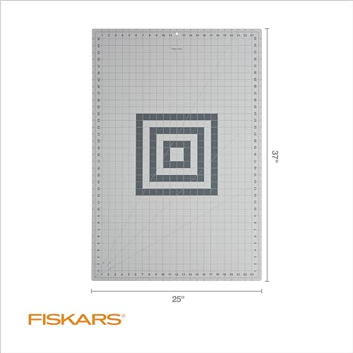 Fiskars 24" x 36" Self Healing Cutting Mat, Extra Large Double-Sided Grid | Quilting, Sewing & Craft Cutting Board, with 30 45 60 Degree Bias Lines for Fabric Paper and DIY Projects - color: Gray, size: 24"L x 36"W