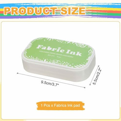 MECCANIXITY Ink Pads for Stamps, 3.7x2.2 Inch Fabric Ink Pad for Cloth, Wood, Paper, Fingerprint, DIY Card Making, Cyan - color: Cyan