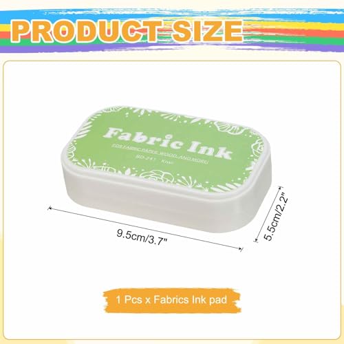 MECCANIXITY Ink Pads for Stamps, 3.7x2.2 Inch Fabric Ink Pad for Cloth, Wood, Paper, Fingerprint, DIY Card Making, Cyan - color: Cyan