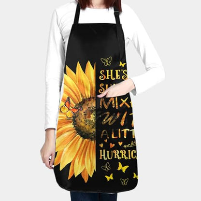 Giwawa Unisex Adult Apron Waterproof Stain Resistant Kitchen Cooking Apron with 2 Pockets for BBQ Grill Painting - color: Sunflower