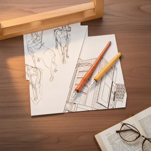 14-Piece Dip Pen Set with Wooden Nib Holder, 12 Comic | Calligraphy Nibs for Drawing, Writing, Illustration, Sketching and Ink Art ASIN: B0GBT8NYK5;nib and holder for dipping ink