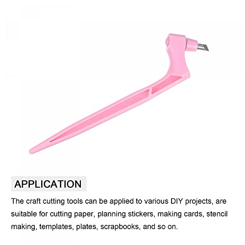 uxcell Craft Cutting Tools, 360 Degree Rotating Blades Stainless Steel Cutter with 15 30 45 Degree Blade for DIY Crafts Stencils Scrapbooks, Pink - color: Pink
