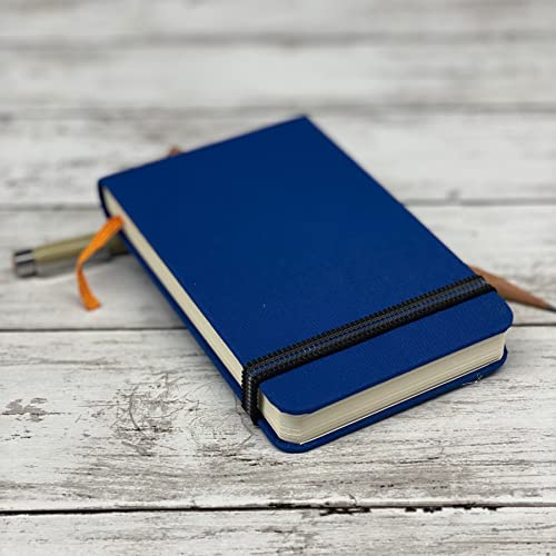 Handbook Journal Co. Travelogue Artist Canvas Cover Travel Notebook for Drawing and Sketching, Ultramarine Blue, Pocket Landscape 3.5 x 5.5 Inches, 130 GSM Paper, Hardcover w/Pocket - color: Ultramarine Blue, size: Pocket Landscape