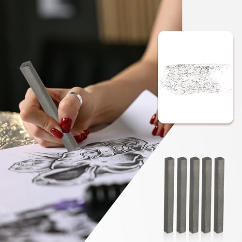 PATIKIL Compressed Charcoal Sticks, 12 Pack 2B Grade Art Supplies Sketch Square Stick for Artist Drawing Sketching Shading Painting, Black