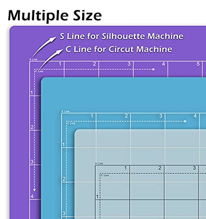 Standard Grip Cutting Mat for Silhouette Cameo - 12" x 24" 4 Pack 12"x12" 4 Pack Adhesive Cut Mat Replacement Set Matts Vinyl Craft | 12x24 4 Pack, 12x12 4 Pack - color: Standard Grip 8 Packs