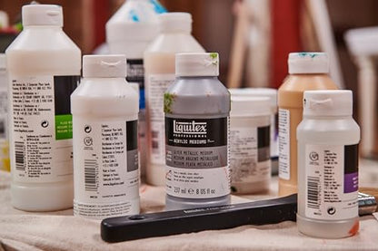 Liquitex Professional Effects Medium , 237ml (8-oz), Natural Sand | Highly Flexible, Adhesive, Dries to Matte Beach Sand Finish, Appears Opaque/Semi-Opaque, Slight Grey Color, Fine Grain Size - color: Natural Sand, size: 8 Fl Oz (Pack of 1), style: 8-oz
