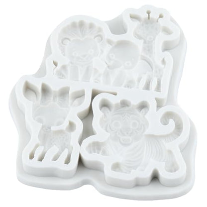 Animal Polymer Clay Mold Lion Elephant Giraffe Silicone Molds - color: Style D