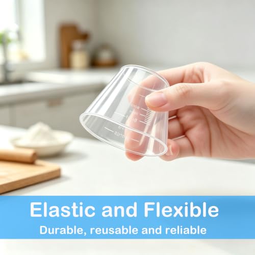 30ml Plastic Liquid Measuring Cups - Mini Clear Kitchen Medicine Cups Transparent Labs Graduated Beakers Baking Cooking Home Lab Measure Tool (10 Packs,1oz,Transparent) - color: 10 Pcs