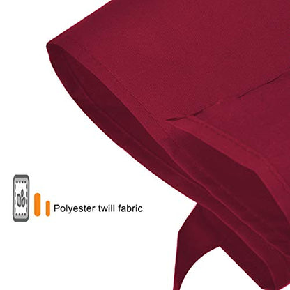 Total 15 PCS Deep Red Plain Deep Red Bib Apron for Women Men Adult with 2 Front Pockets-Painting Baking Cooking Kitchen Apron for Women Girls-(Wine,15pcs) - color: Deep Red-15pcs
