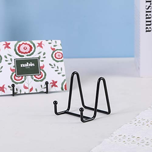 Artliving Plate Stands for Display - Iron Easel Stand Plate Holder Display Stand Picture Frame Stand for Pictures | Photo|Decorative Plate |Dish | Tabletop Art - 3 inch-Black - size: 3“（2 pack）