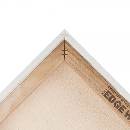 Creative Mark The Edge Deluxe Cotton 1-1/2" Deep Stretched Canvas for Painting, 40x40 Pack of 3, 14oz. Primed Weight, Universal Archival Priming, Medium Tooth, Hand-Stretched Canvas for Painters