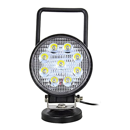 Willpower 4 inch 27W LED Work Light Bar with Magnetic Base, Cigarette Lighter Powered, Portable Off Road Light Spot Driving Fog Lights for Truck 4x4 Car Trailer Tractor Engineering Garage Camping Boat - size: 4'' - 27W - Spot