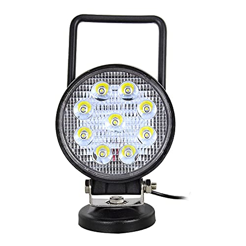 Willpower 4 inch 27W LED Work Light Bar with Magnetic Base, Cigarette Lighter Powered, Portable Off Road Light Spot Driving Fog Lights for Truck 4x4 Car Trailer Tractor Engineering Garage Camping Boat - size: 4'' - 27W - Spot