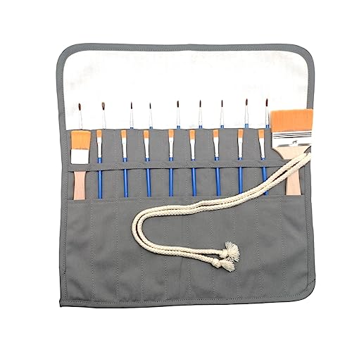 Funny live Paint Brush Holder Art Supplies, Artist Paint Brush & Storage Organizer Roll-Up Case Bag, Protect Acrylic Oil Watercolor Paintbrushes (Almond Blossom 20 Slot Pockets) - color: Almond Blossom 20 Slot Pockets
