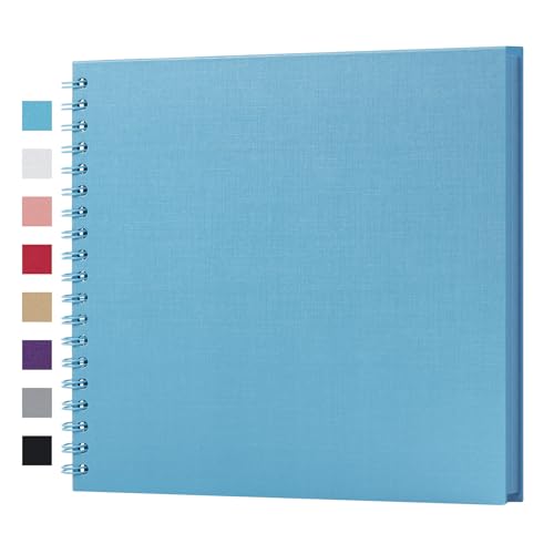 potricher 10 x 10 Inch DIY Scrapbook Photo Album 40 Pages, Blue - color: Blue, size: 10 Inch 40 Pages