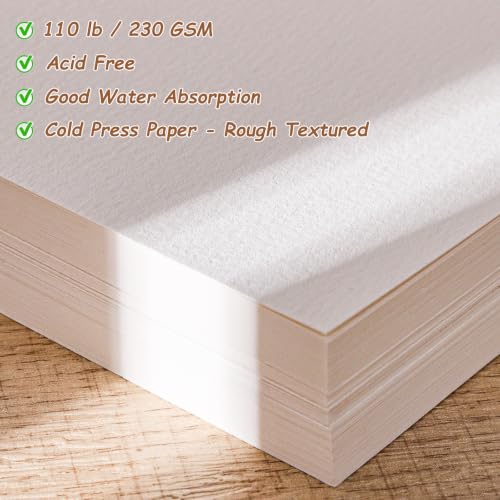 80 Sheets Square Watercolor Paper 4 x 4 Inch, White Water Color Paper - size: 4×4 inch