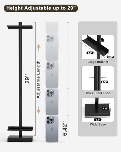 Adjustable Tabletop Easel Stand, 29" H Black 2 Pack | Picture Easels for Display, Picture Frame Holder, For Art, Photo - color: Black 2Pack