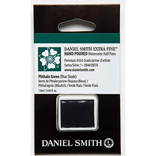 DANIEL SMITH Extra Fine Watercolor Half Pan Phthalo Green (Blue Shade) (284650078) - color: Phthalo Green (Blue Shade)