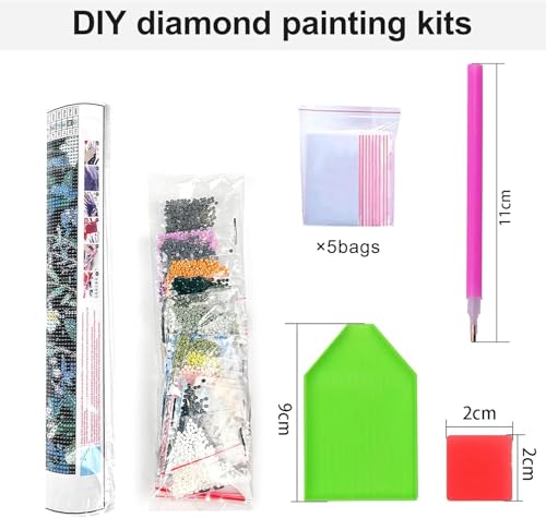 Diamond Art Kits for Adults,Funny Parrots Diamond Painting Kits 12x16in - color: DP04886